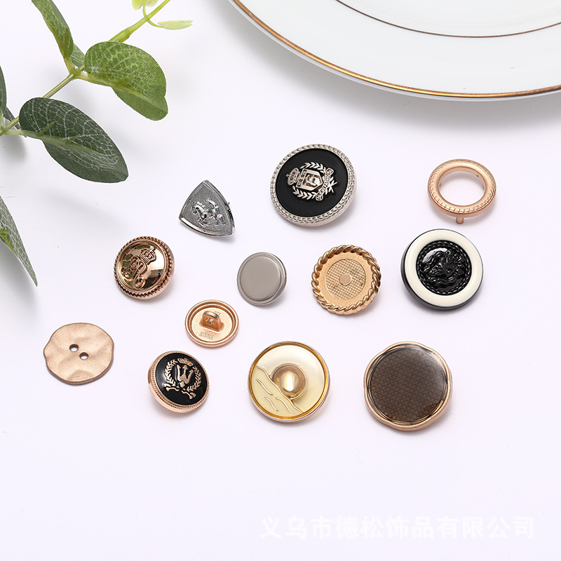 Die-Casting Zinc Alloy Hand Sewing Button Clothing Coat Hand Sewing Hardware Accessories Button Can Be Customized Logo Point Paint Cufflinks