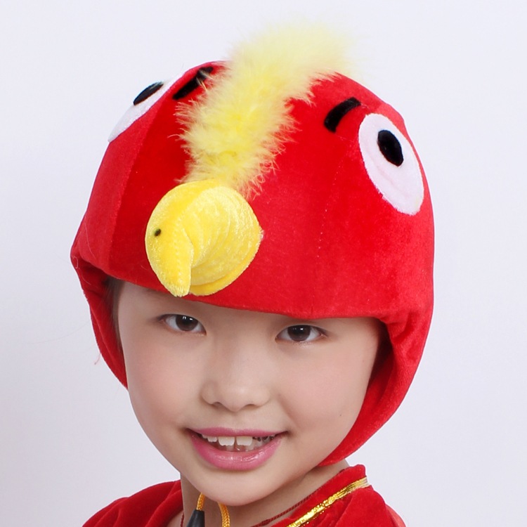 儿童动物演出服帽子小学生成人吉吉小鸟狼蚂蚁獾兔子老鼠表演头饰