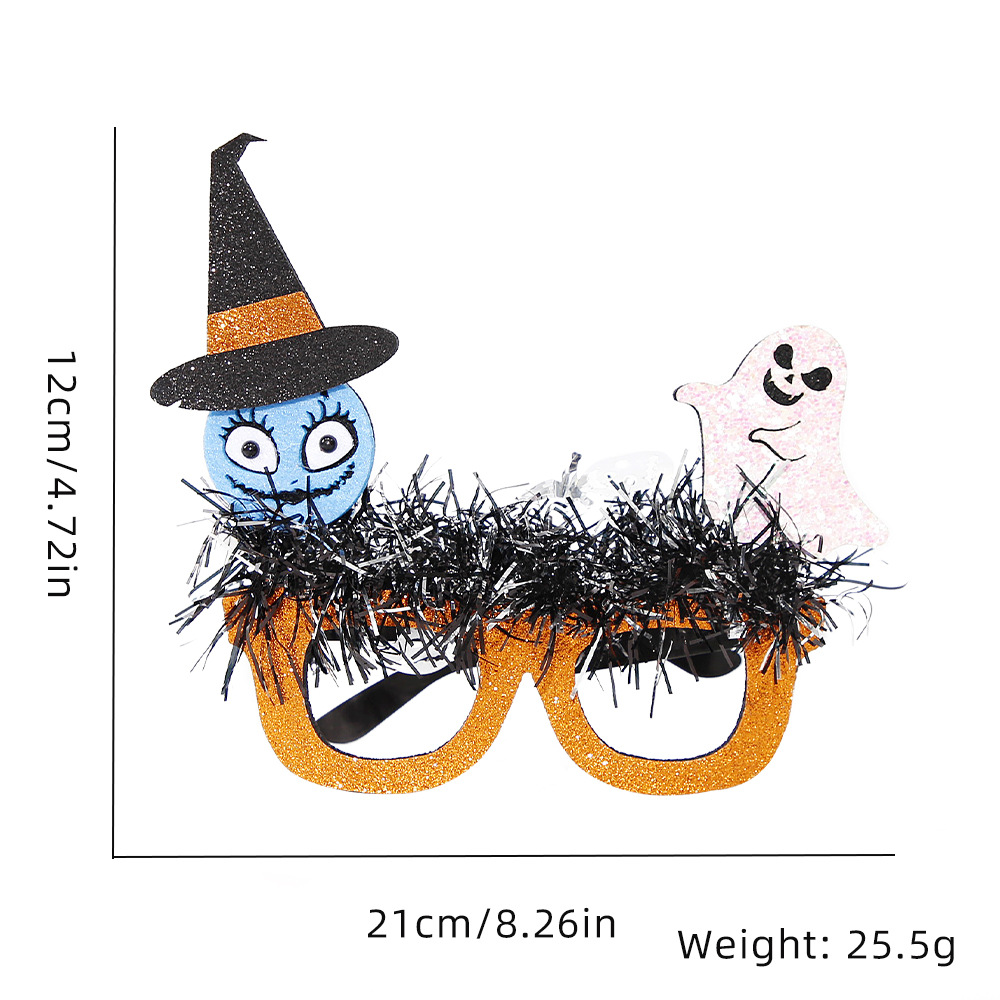 Amazon Halloween Glasses Ghost Festival Party Masquerade Dress up Props Bat Skull Wool Tops Decoration Glasses