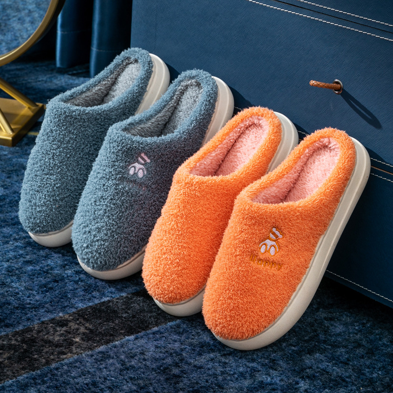 Cotton slippers female thick bottom autumn winter home home couples indoor warm lovely non-slip male cotton slippers wholesale Application Scenario