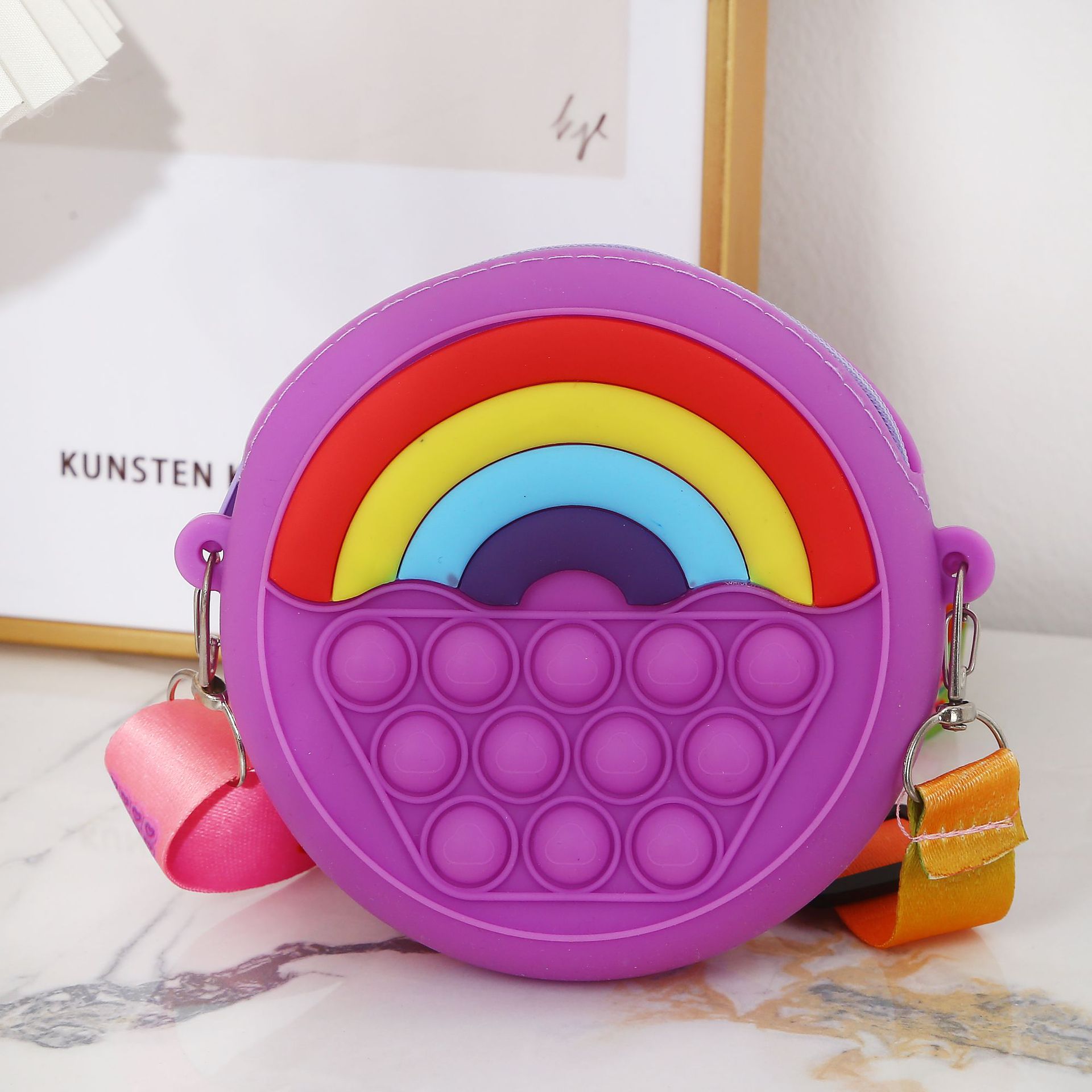 New Candy-Colored Donut Children's Bags Fashion Girls Silicone Deratization Pioneer Bag One Shoulder Crossbody Bag