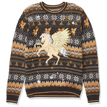 新款休闲男式独角兽圣诞毛衣卡通针织套头毛衫可加工定制款式颜色