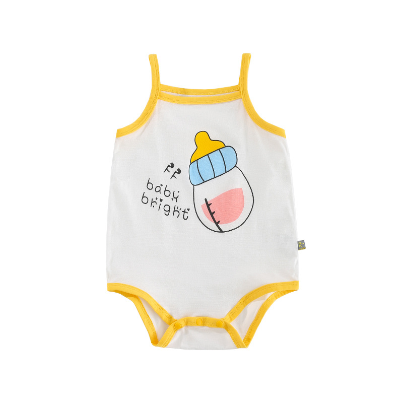 Baby Jumpsuit 23 Summer New Feeding Bottle Sling Triangle Rompers Baby Boy Baby Girl Newborn Baby Clothes