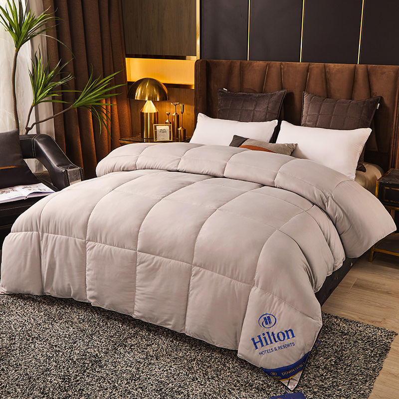 希尔顿酒店羽绒棉被95白鹅绒hilton冬被加厚保暖8/10斤全被子被芯
