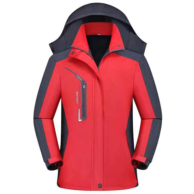 Shell Jacket Men's Trench Coat Overalls Customized Fleece-lined Thickened Winter Mountaineering Coat Outdoor Ski Suit Printed Logo