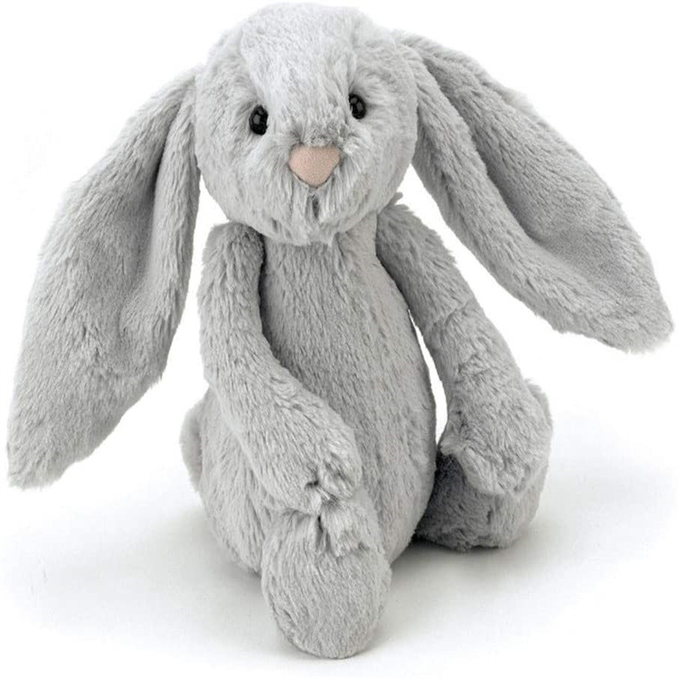 长耳兔子布娃娃毛绒公仔灰色兔子粉色兔子毛绒布娃娃毛绒公子