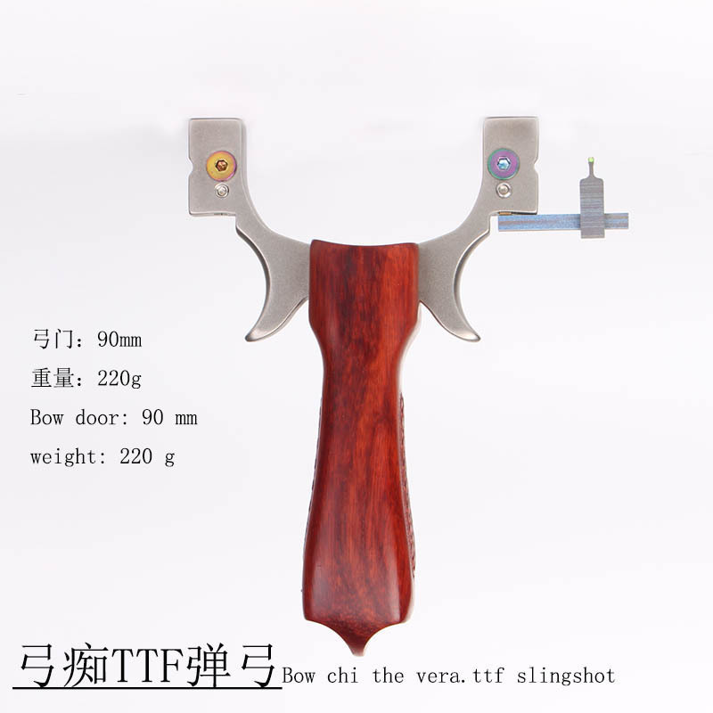 外贸新款欧美款ttf不锈钢弹弓光纤瞄具弓夹皮筋弓 夹片弓户外玩具