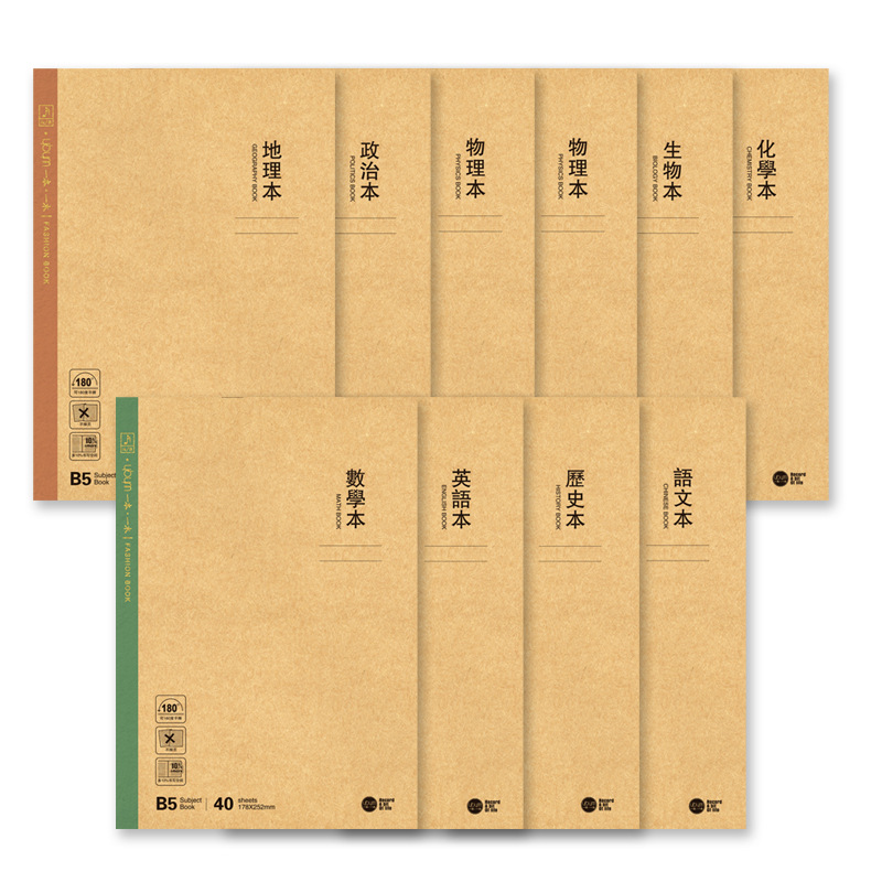 In Stock B5 Soft Copy Notebook Chinese Mathematics English Blank Composition Grid Notebook for Correction Soft Copy Wholesale