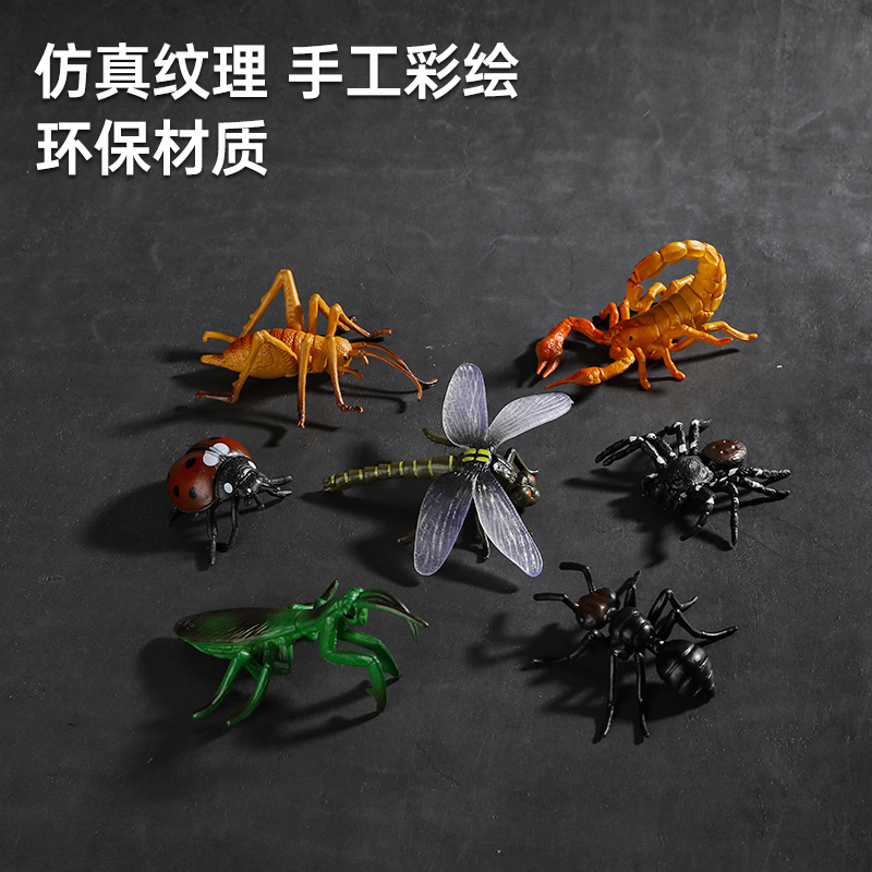 Cross-Border Children's Insect Toy Animal Model Hoppergrass Butterfly LADYBIRD Scorpion Spider Ant Centipede Ornaments