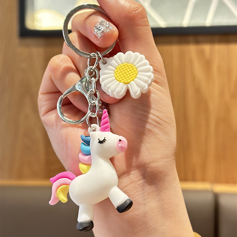 Cartoon Key Button Pendant Doll Wholesale Creative Car Couple Cute Key Ring Push Activity Small Gift Decoration