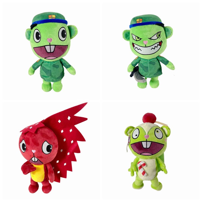 htf欢乐树朋友happy tree friends军人flippy公仔毛绒玩具批发