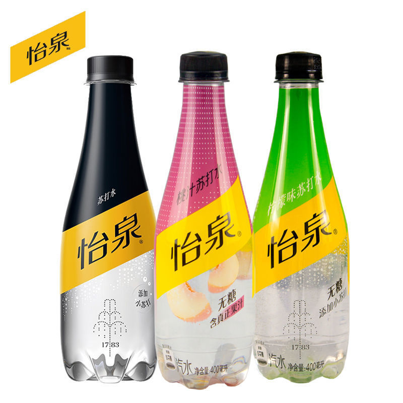 【可口可乐】气泡水怡泉苏打水400ml*6瓶