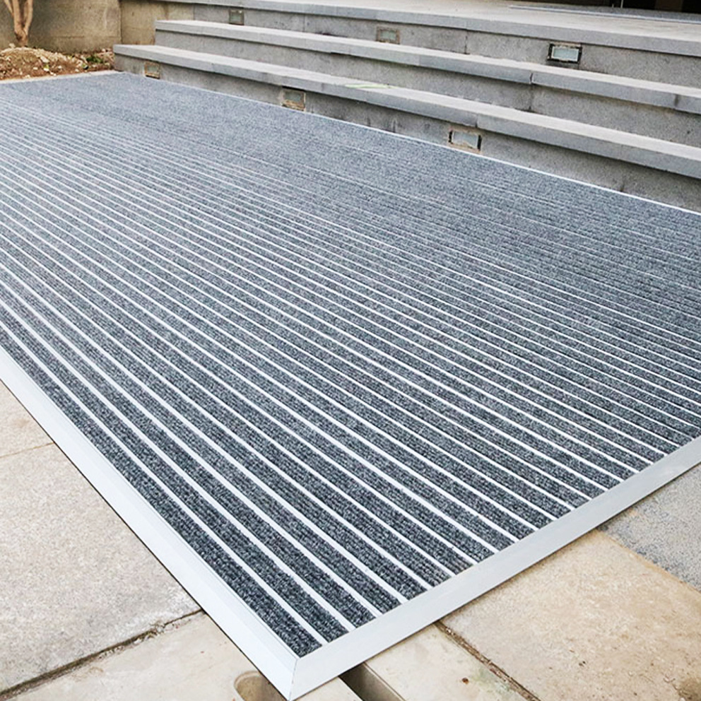 Aluminum Alloy Floor Mat Outdoor Door Outdoor Dust Removal Non-Slip Tile Embedded Non-Slip Mat Commercial Door Mat Hotel