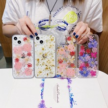 适用苹果7G8G保护套真花iPhone15ProMax永生花14Plus/13/12手机壳