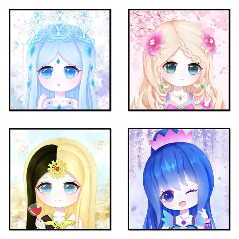 钻石画满钻2022新款动漫q版叶罗丽精灵公主钻石绣点钻十字绣带框