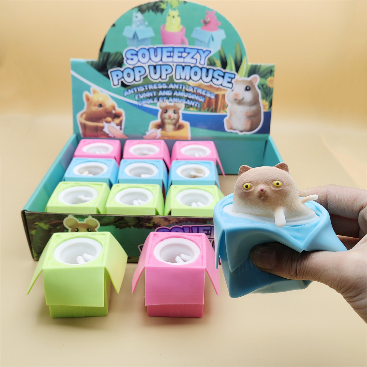 decompression carton cat pinch le new exotic squeeze cat creative vent cat surprise box children gift wholesale