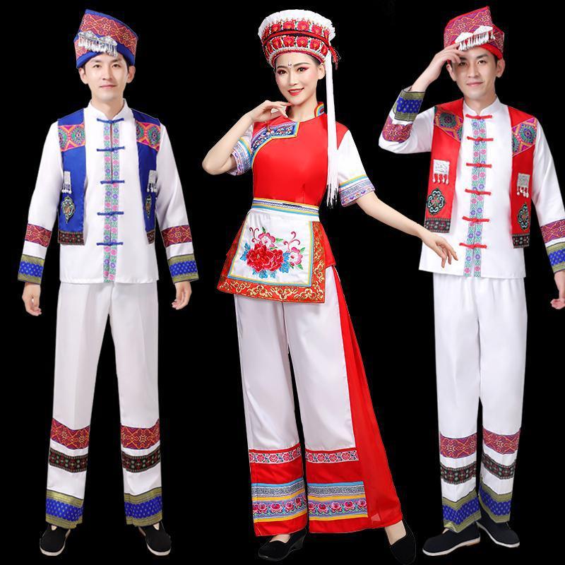 新款白族服装男女款大理少数民族服饰白族儿童男儿童女舞台演出服