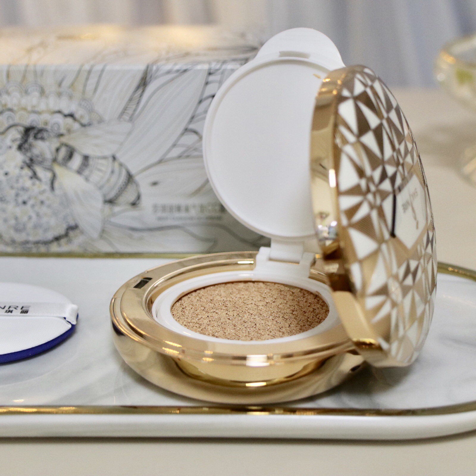 莎琪丽蜂巢气垫cc霜499 遮瑕保湿隔离气垫bb霜带替换芯