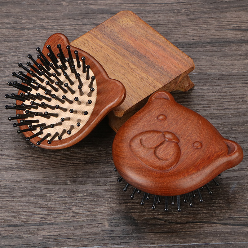 Thickened Golden Sandalwood Wooden Comb Airbag Massage Comb Air Cushion Comb Wooden Air Cushion Comb Female Airbag Comb Long Hair