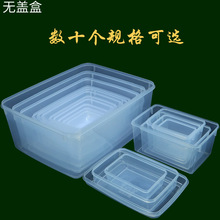 无盖收纳盒 长方形超市摆摊商品展卖盒小件样品展示盒 无盖塑料盒
