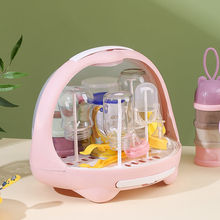 奶瓶收纳婴儿收纳箱晾干架带盖防尘宝宝餐具用品奶粉置物储放盒热