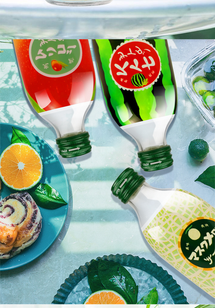 日本进口友树汽水气泡水白桃西瓜芒果网红饮品果汁碳酸饮料批发