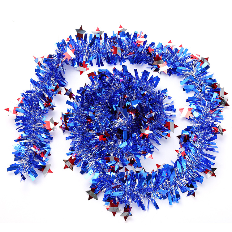 美国独立日毛条婚庆拉花茜草各节日装饰彩条婚房彩带晚会场地