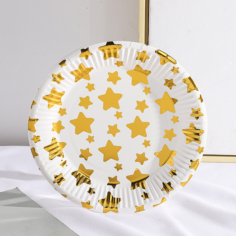 Gilding Dots Disposable Thickened Cake Tableware Paper Pallet