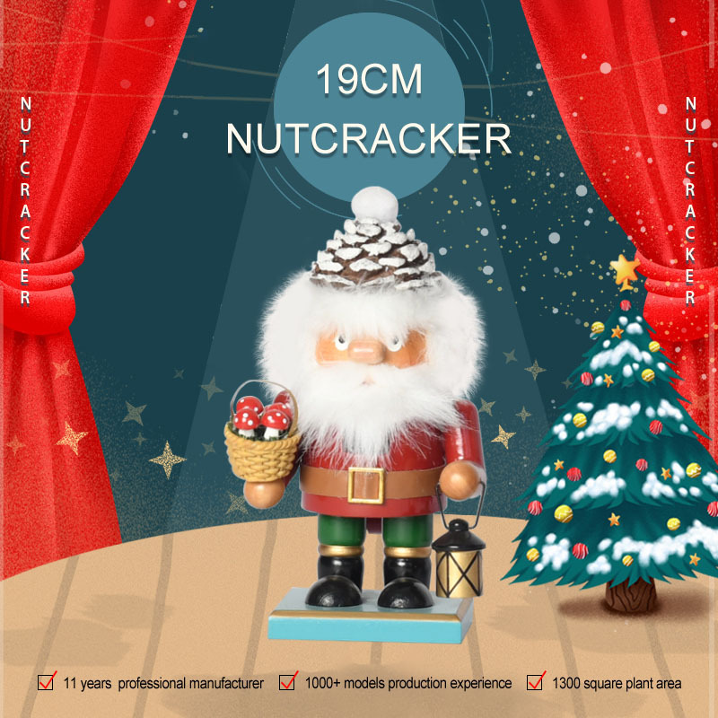 亚马逊农夫松子头木质装饰品家居摆件卡通胡桃夹子圣诞老人定制