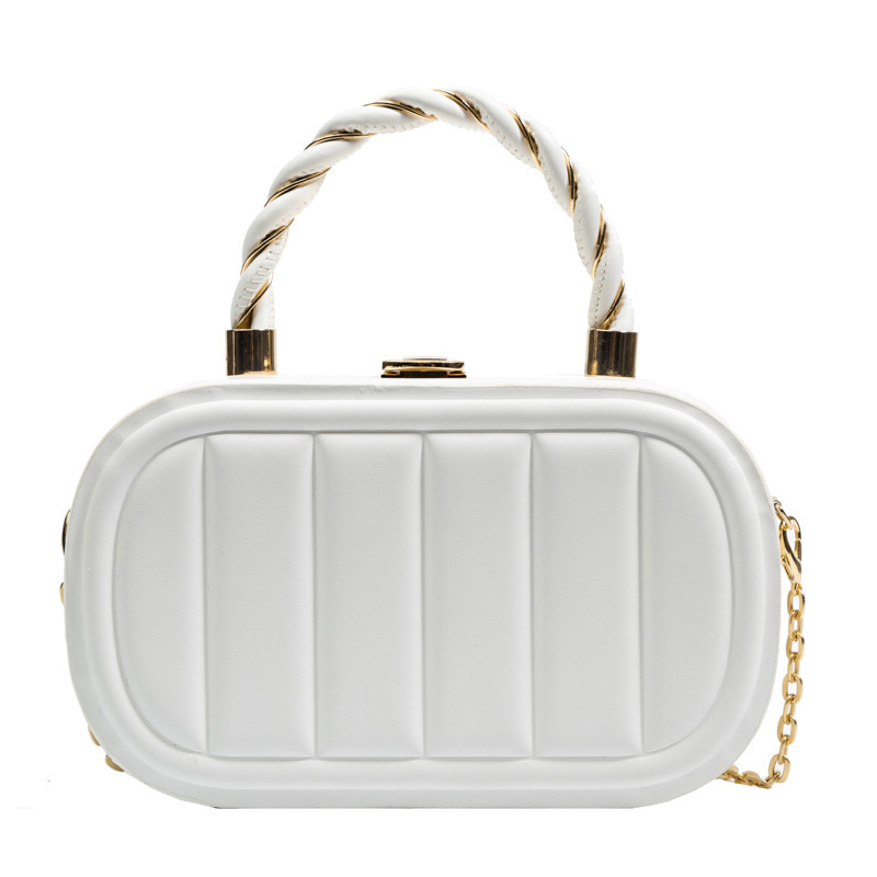 2023 New Fashion Simple Portable Shoulder Bag Internet Celebrity Chain Messenger Bag Texture Shaping Box Bag