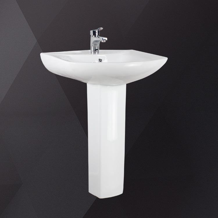 工程大号立柱盆洗手池卫生间洗漱台厕所立柱式洗脸盆阳台分体柱盆