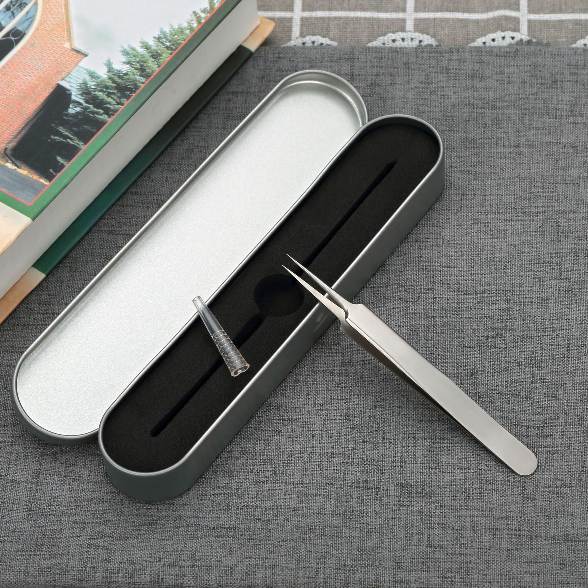 超尖5号细胞夹黑头镊子不锈钢粉刺针挑痘痘美容院专用五