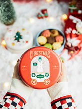 圣诞节曲奇饼干包装铁盒烘焙可可脆片雪花酥牛轧糖铁罐礼物空盒子