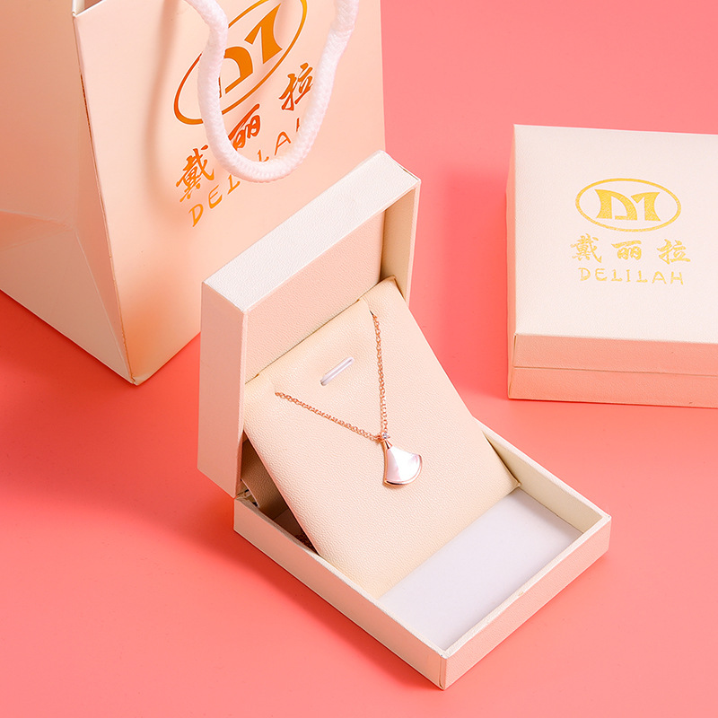 高档pu拉丝质感首饰盒 精美项链礼品盒 节日礼物包装盒子 现货