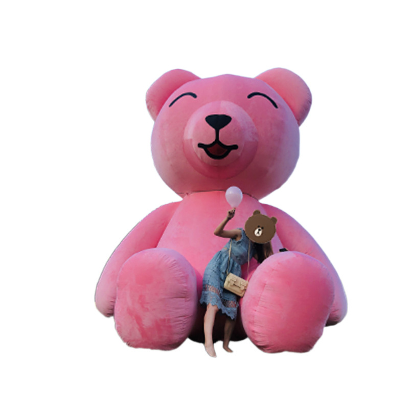 毛绒熊猫人偶卡通户外充气熊气模大型商场景区广告活动气模网红款