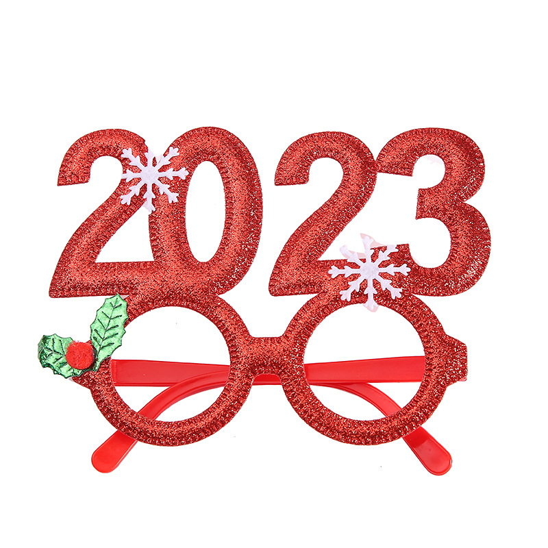 Christmas Glasses New 2023 Factory Direct Sales Party Adult and Children Gift Party Props New Year Glasses Wholesale