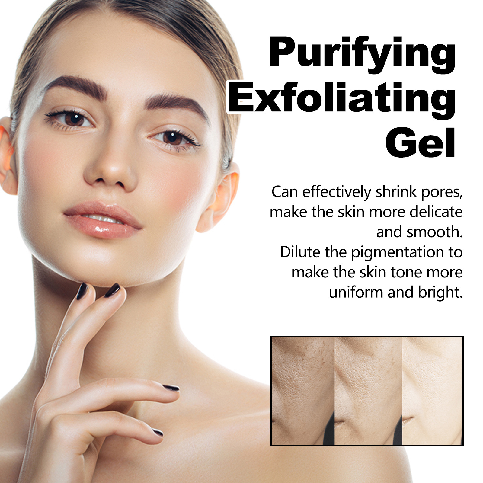 West & Month Deep Exfoliating Gel Whitening Skin Delicate Brightening Skin Cleansing Cutin Firming Pores
