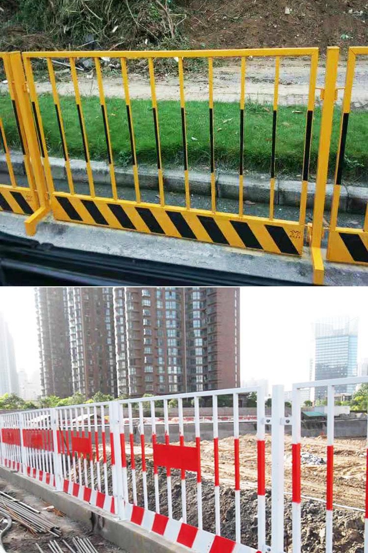 基坑护栏 黄色网片工地护栏 建筑施工红白色竖管款基坑防护围挡