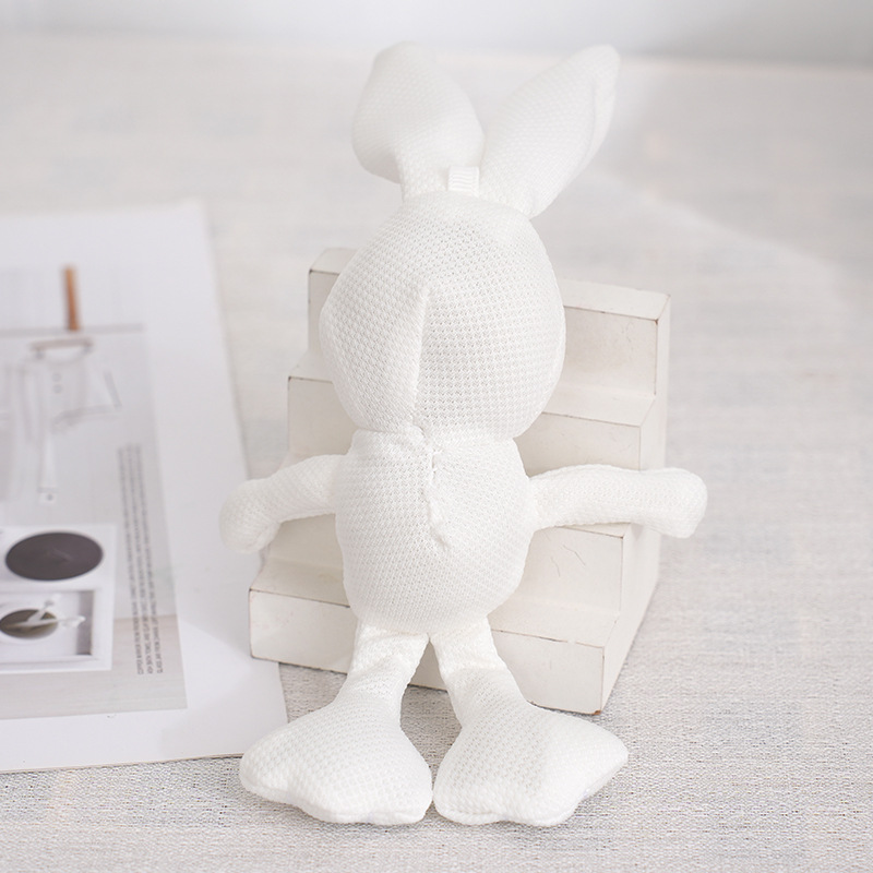 Cartoon Creative Manicure Rabbit Plush Doll Schoolbag Keychain Pendant Rabbit Doll Table Decoration Gifts