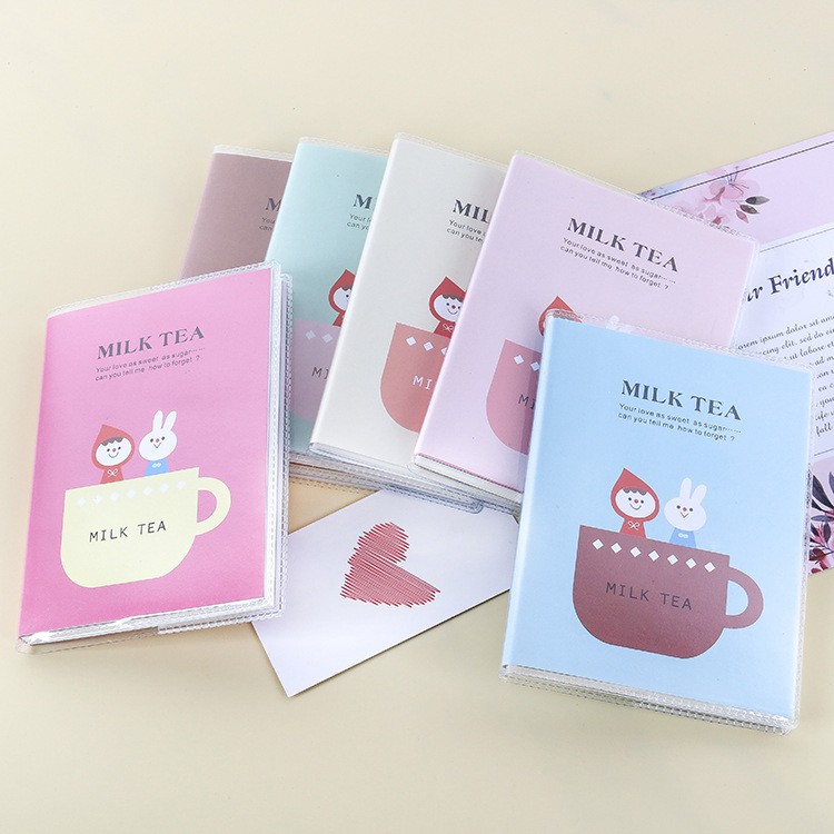 创意迷你奶茶笔记本学生卡通随身胶套小本子儿童礼品文具记事本