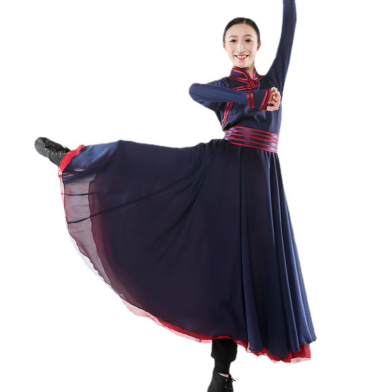 蒙古族舞蹈演出服装女少数民族衣服中国风成人草原舞鸿雁筷子舞