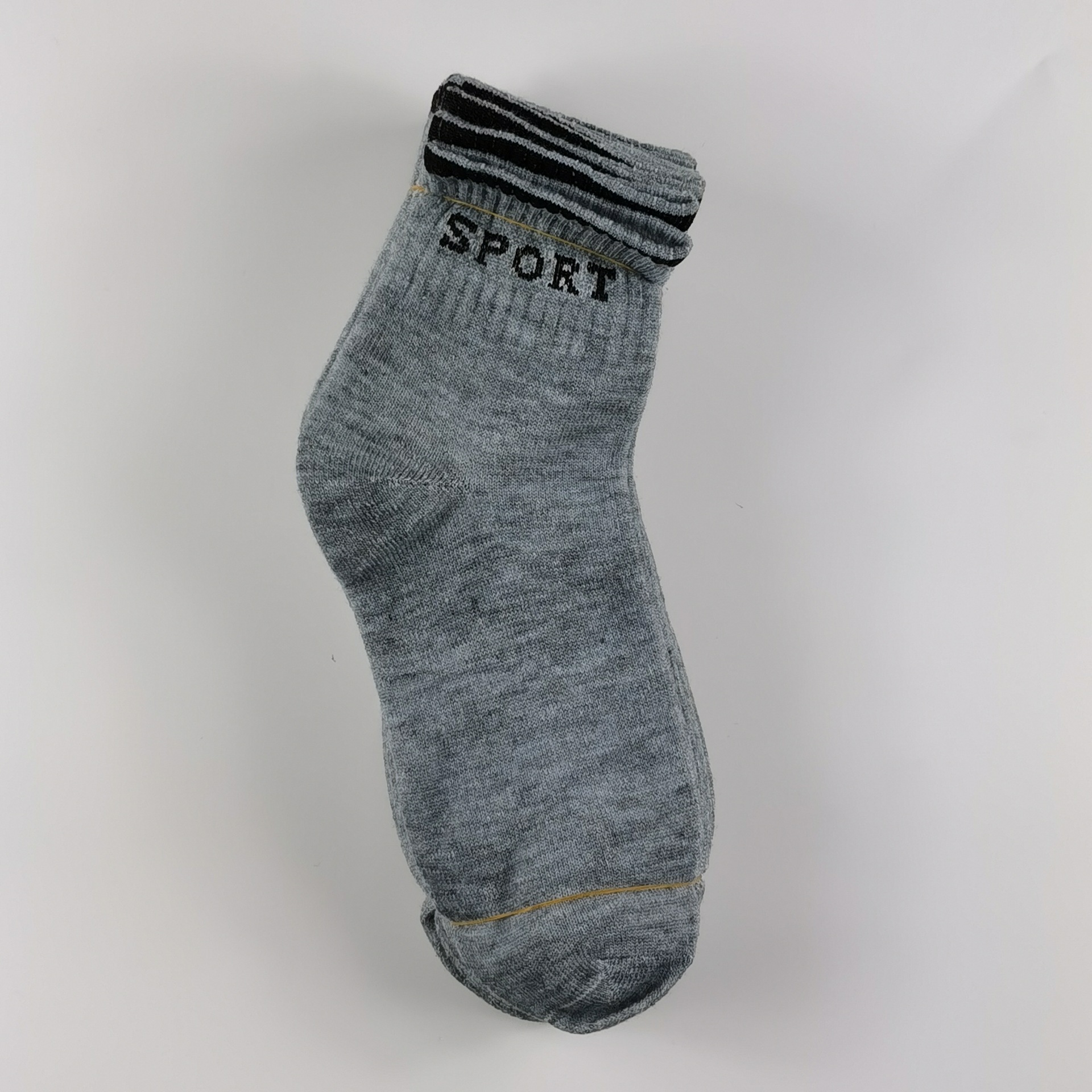 Socks Men's Mid-Calf Black White Gray Socks Athletic Socks Middle-Aged and Elderly Socks Running Rivers and Lakes Socks Wholesale Stall Supply Factory