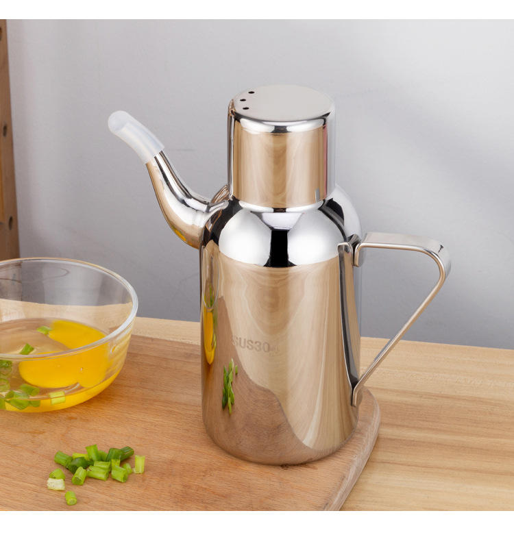 不锈钢油壶家用厨房用品防漏500ml酱油醋瓶酒店餐厅多功能油瓶