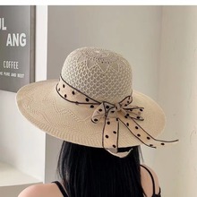 遮阳帽女防晒防紫外线新款夏季女士户外花朵帽夏天沙滩帽时尚凉帽