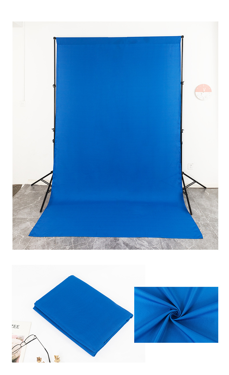 网红直播拍照背景布影棚抠像吸光绿幕拍摄抠图绿白蓝纯色幕布定制