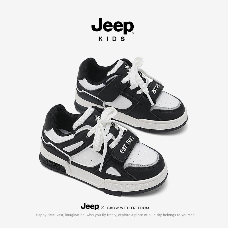 jee/p男童板鞋新款拼色潮款儿童小白鞋时尚百搭白色韩版男孩鞋子