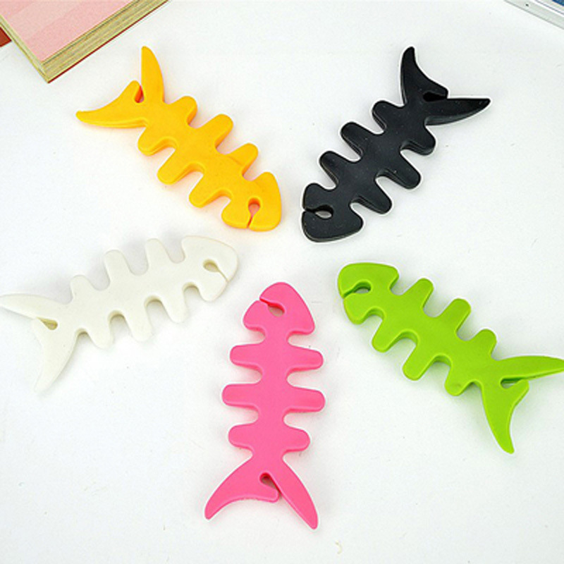 鱼骨头绕线器鱼骨绕线器鱼骨头耳机绕线器批发 无气味