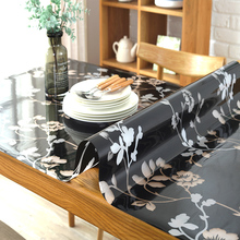 定 制餐桌垫pvc软质玻璃桌布 防水 防油透明磨砂茶几垫免洗水晶垫