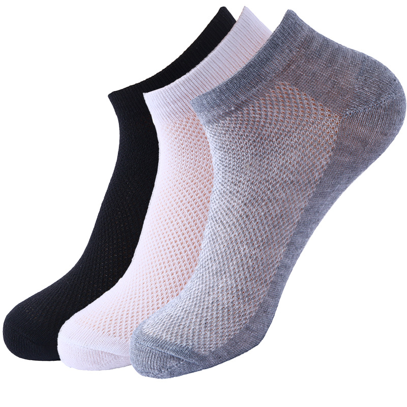 Socks Men's Summer 2023 Men's Breathable Mesh Socks Thin Solid Color Men's Socks Basketball Sports Socks Trendy Boat Socks