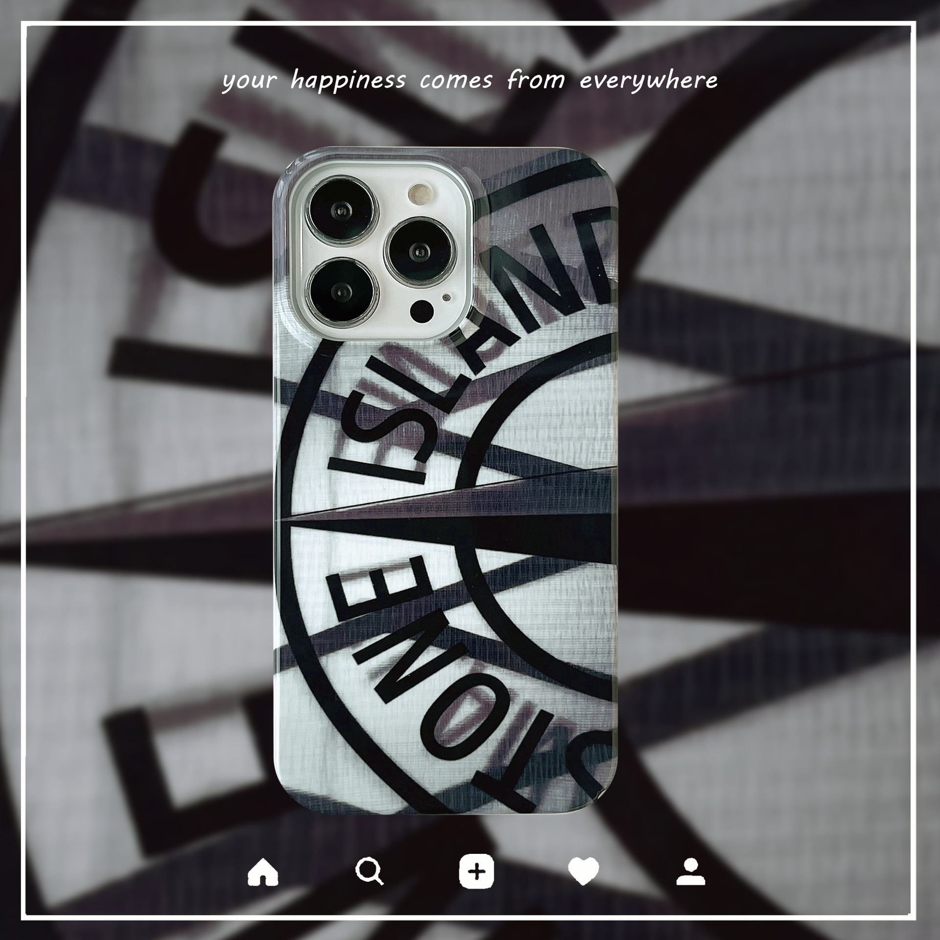 菲林潮牌石头岛pc跨境适用iphone14promax手机壳11苹果13保护套硬